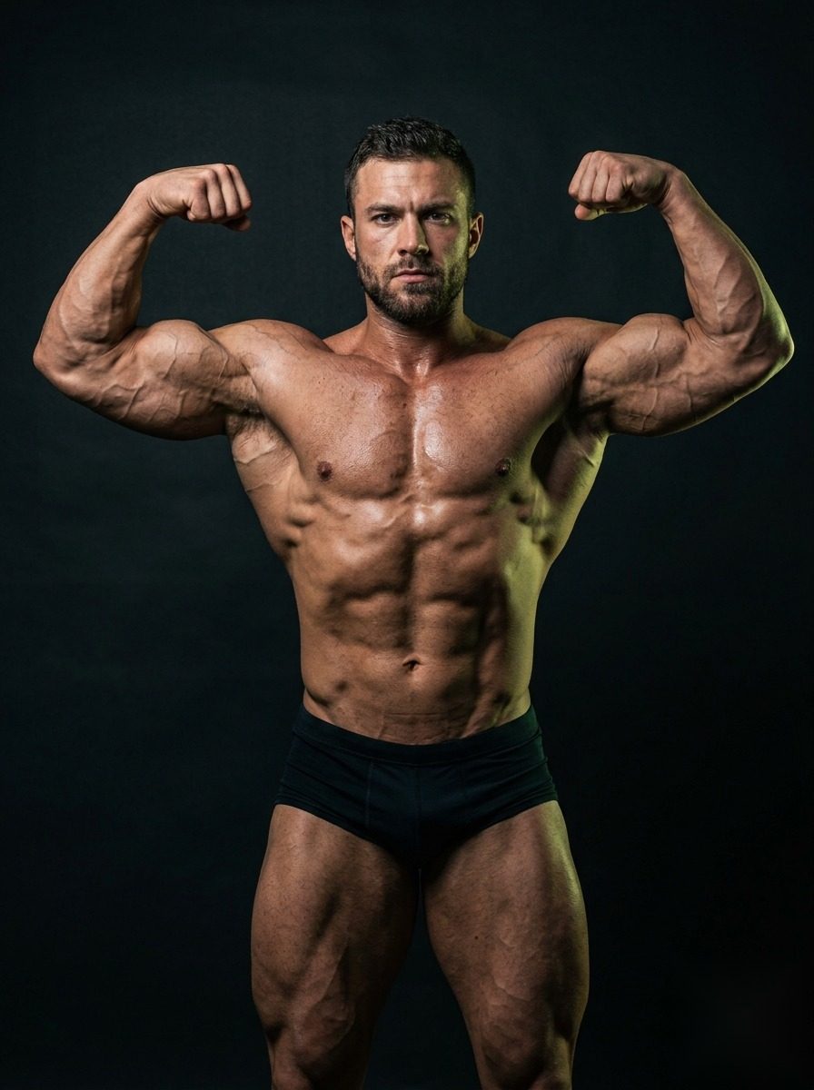 Athlete demonstrating strength training